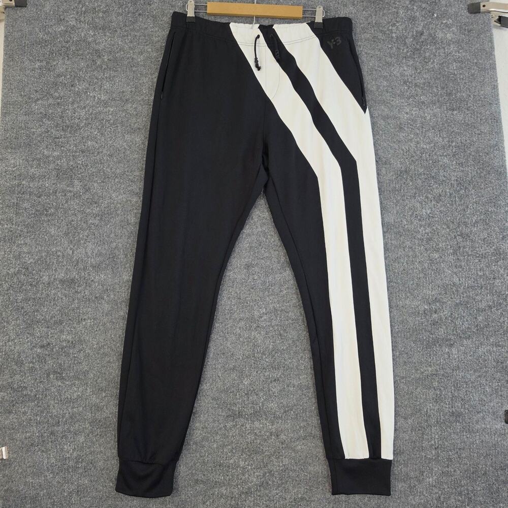 Y-3 Adidas Pants Mens XL Y Striped Track Black Jogger Athletic Casual Streetwear